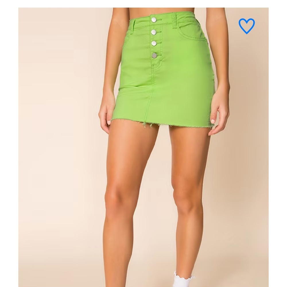 Superdown alix distressed denim skirt